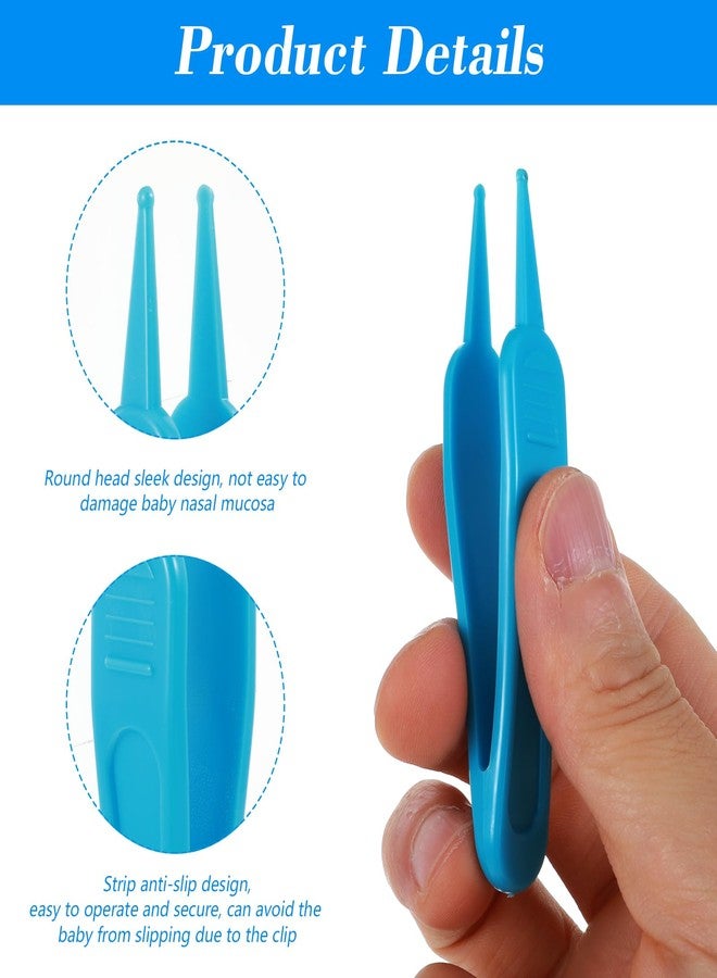 Larrel 5 Pcs Nose Cleaning Tweezers, 5 Colors Baby Nose Picker with Round Plastic Head for Babys Care Comfortable Effective Noses Picker Tool Baby for Cleaning Ear Canals Nasal Umbilical Dirt - Image 3